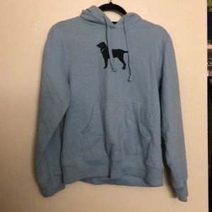 Light blue black dog cozy sweatshirt
